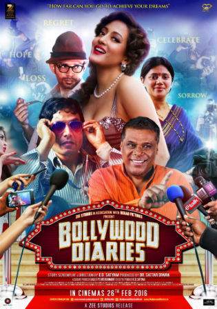 Poster of Bollywood Diaries 2016 HDRip 350MB Hindi Movie 480p Watch Online Free Download HDMovies4u