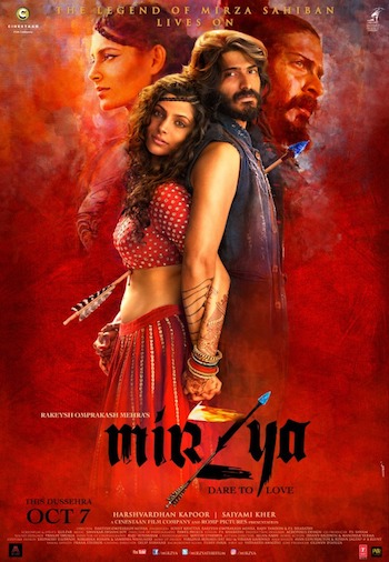 Poster of Mirzya 2017 HDRip 350Mb Hindi Movie 480p Watch Online free Download HDMovies4u